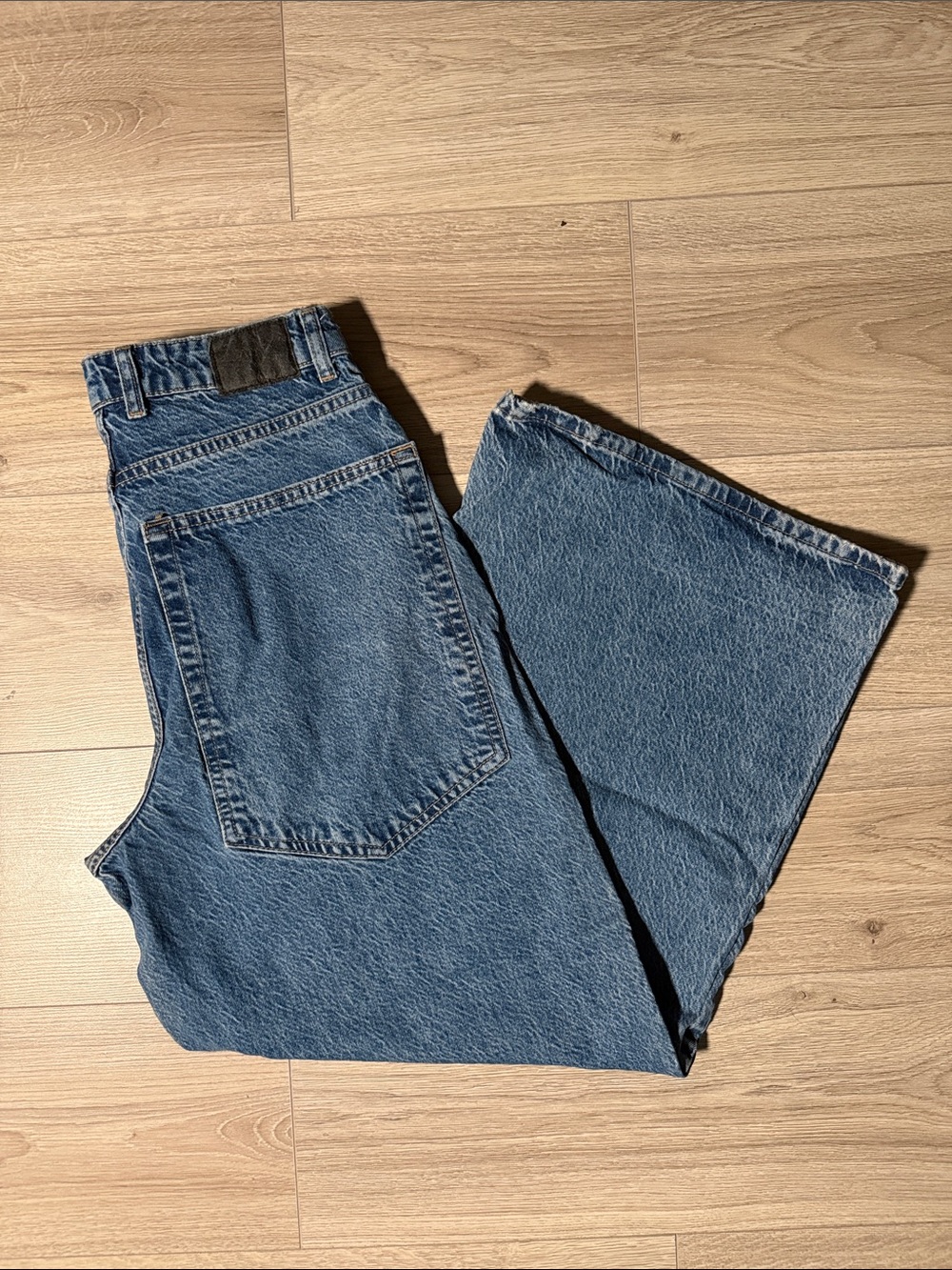 Zara Women's Mega Pocket Blue Baggy Jeans